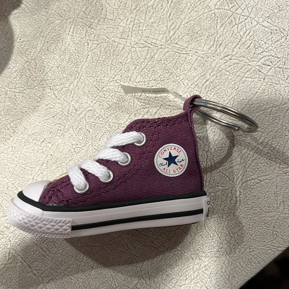 Converse purple shoe keychain brand new